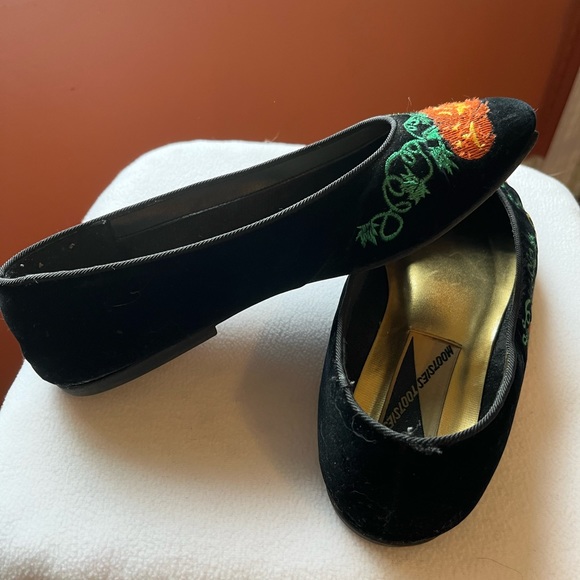 Vintage Mootsies Tootsies Halloween Velvet Flats Size 8.5 - Picture 5 of 10